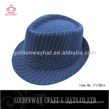 Gangster Hat Blue with Pinstripe